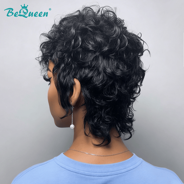 BeQueen Wig PIXIE WIGS Bequeen Full Lace Special Scalp Curly Short Cut Pixie Wig