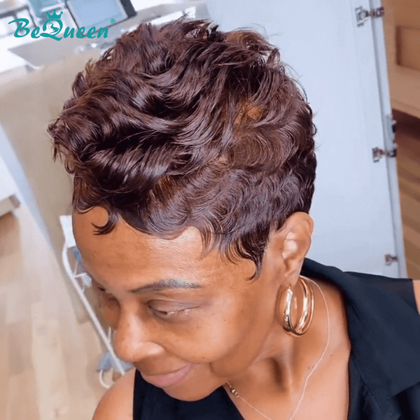 BeQueen Wig FULL LACE WIG Bequeen Glamorous Curls Full Lace Short Pixie Cut