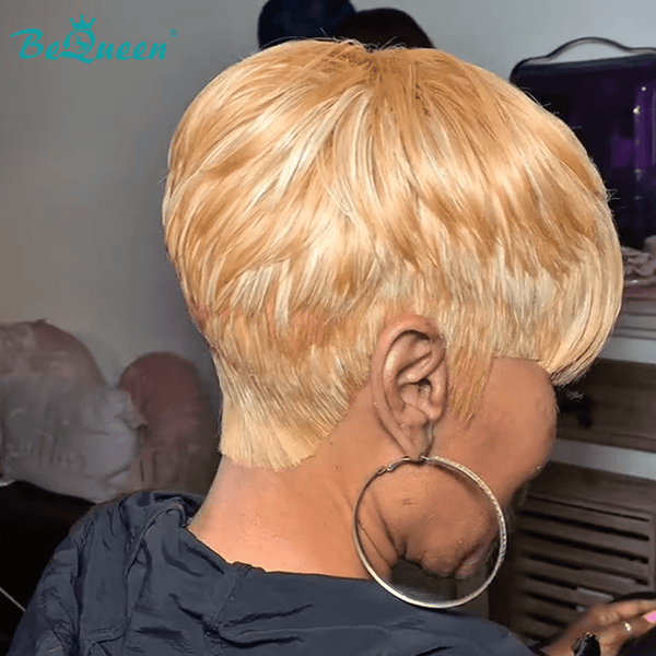 BeQueen Wig PIXIE WIGS Bequeen Golden Chic Special Pixie Machine Made Wig