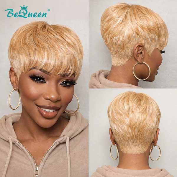 BeQueen Wig PIXIE WIGS Bequeen Golden Chic Special Pixie Machine Made Wig