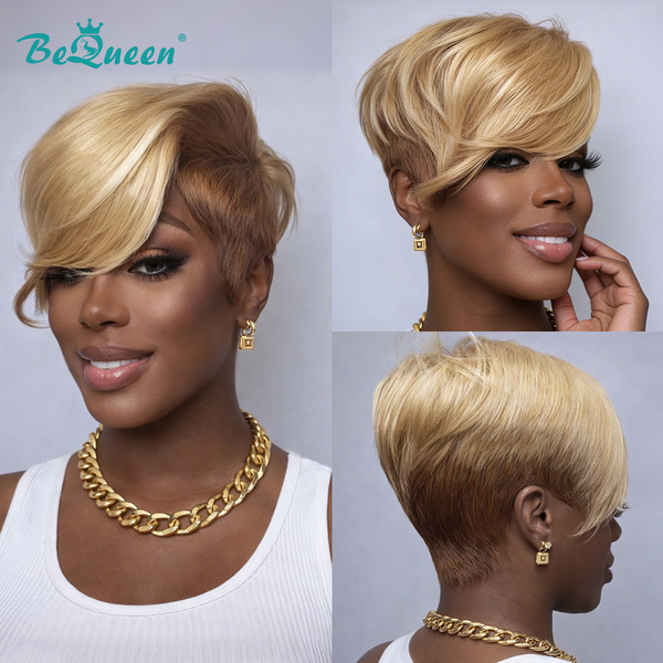 BeQueen Wig PIXIE WIGS Bequeen Golden Frame Sexy Pixie Wig
