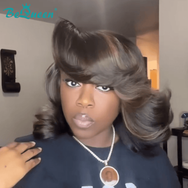 BeQueen Wig Bequeen Highlight Feshion Wave Lace Bob Wig
