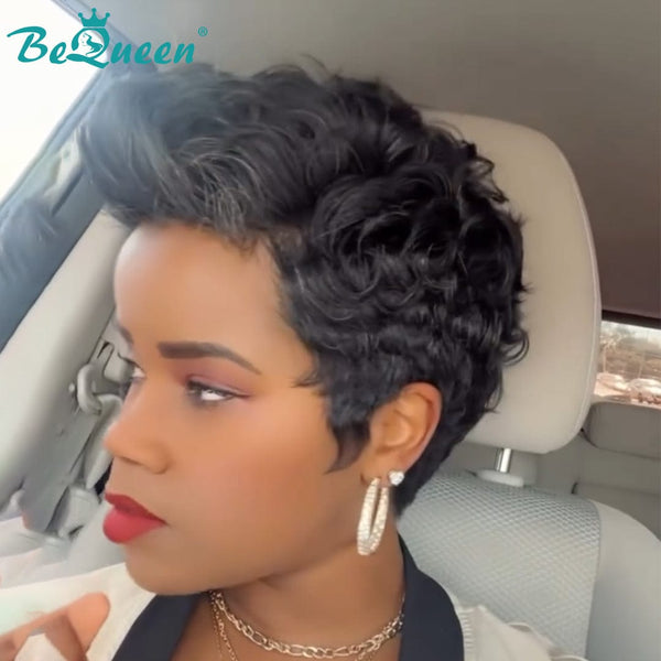 BeQueen Wig PIXIE WIGS Bequeen Hightlight Grey Pixie Wig