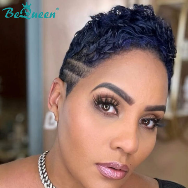 BeQueen Wig TOPPER & MOHAWK Bequeen Lace-Bace Blue Fashion Topper