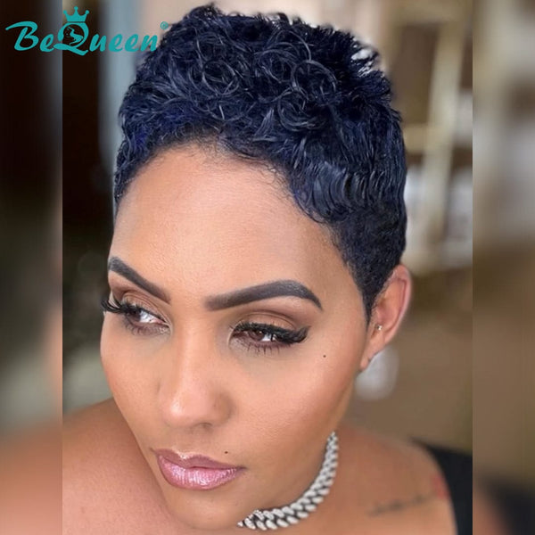 BeQueen Wig TOPPER & MOHAWK Bequeen Lace-Bace Blue Fashion Topper