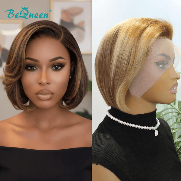 BeQueen Wig Luxurious Customized Wigs Bequeen Luxurious Customized Brown Bob Wig