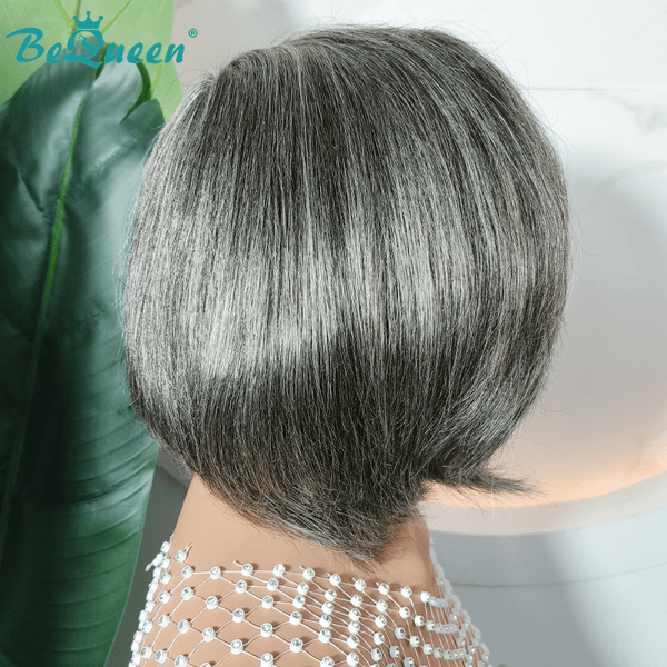BeQueen Wig TOPPER & MOHAWK Bequeen Luxurious Customized Fashion Salt And Pepper Topper