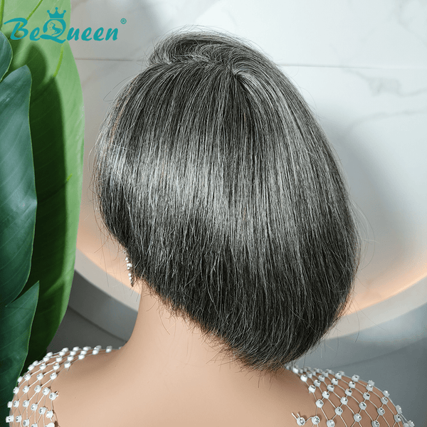 BeQueen Wig TOPPER & MOHAWK Bequeen Luxurious Customized Fashion Salt And Pepper Topper