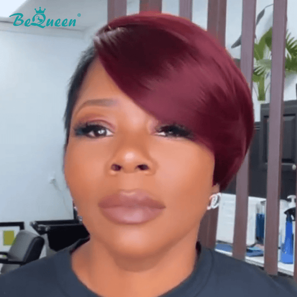 BeQueen Wig TOPPER & MOHAWK Bequeen Machine Made Fashion Magenta Topper