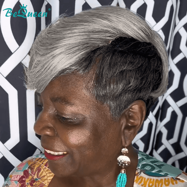 BeQueen Wig TOPPER & MOHAWK Bequeen Moonlit Sleek Machine Made Topper