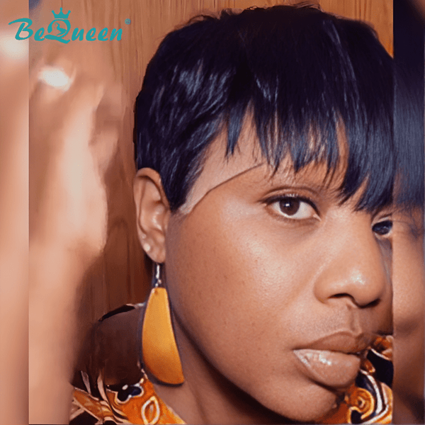 BeQueen Wig FULL LACE WIG Bequeen Natural Black Side Part Lace Wig