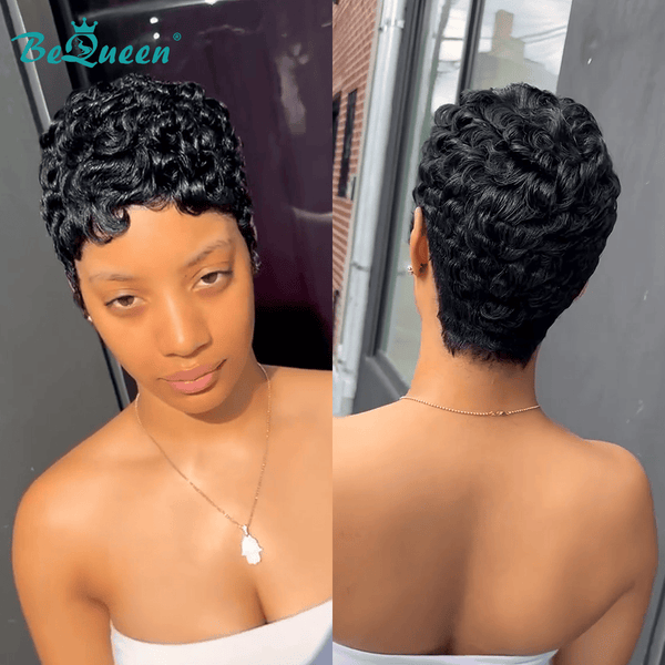 BeQueen Wig PIXIE WIGS Bequeen Natural Black Wave Pixie Wig