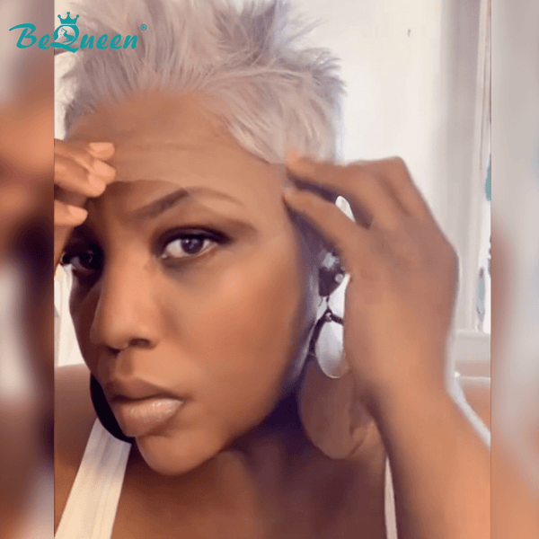 BeQueen Wig FULL LACE WIG Bequeen Natural Short Cut Pixie Wig