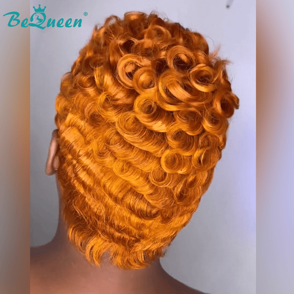 BeQueen Wig FULL LACE WIG Bequeen Orange Finger Wave Full Lace Wig