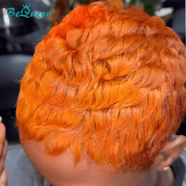 BeQueen Wig PIXIE WIGS Bequeen Orange Sexy Wave Pixie Wig