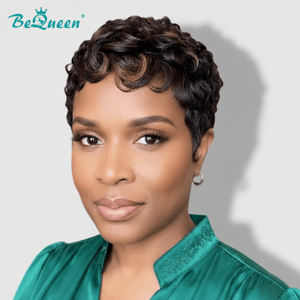 BeQueen Wig PIXIE WIGS Bequeen Pixie Natrual Wave Short Cut Wig