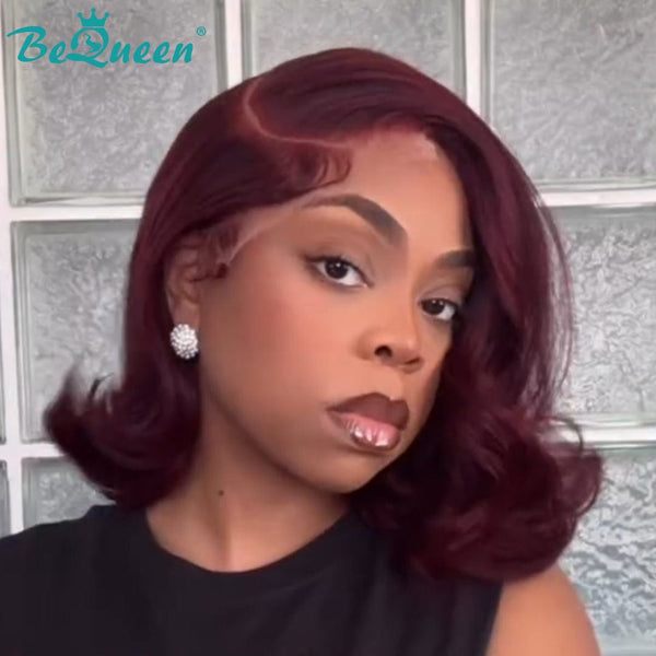 BeQueen Wig Bequeen Red Color Bob Wig Special Lace Wig