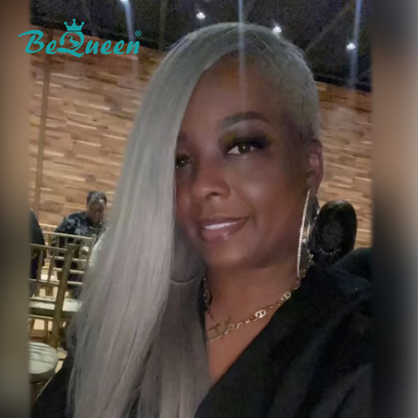 BeQueen Wig Luxurious Customized Wigs Bequeen Salt and pepper Fashion Color Sexy Long Wig