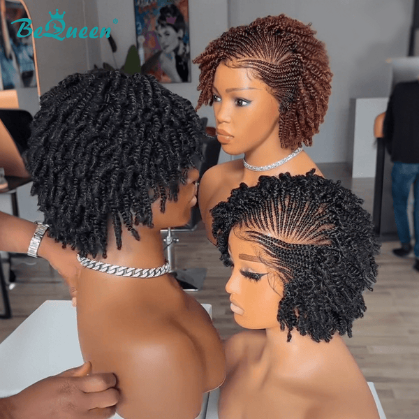 BeQueen Wig PIXIE WIGS Bequeen Savage Side Part Curly Braid Wig