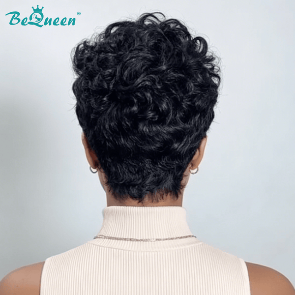 BeQueen Wig PIXIE WIGS Bequeen Sexy Finger Wave Lace Pixie Cut Wig-1