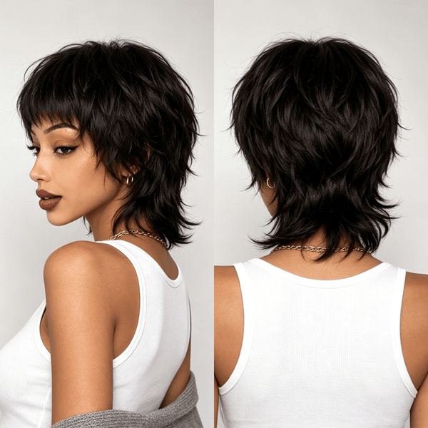 BeQueen Wig Mullet Wig Bequeen Short Mullet Glueless Wig