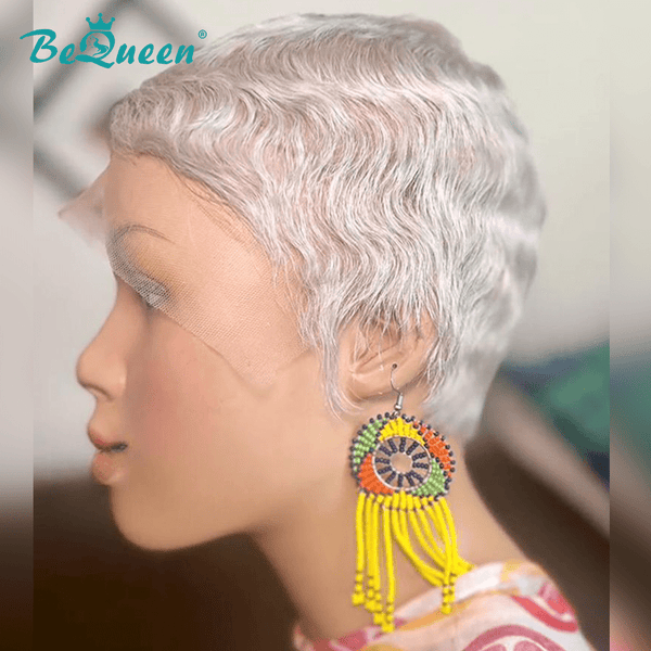 BeQueen Wig FULL LACE WIG Bequeen Short Pixie Cut 60# 100% Human Hair Full Lace Wig