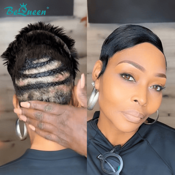 BeQueen Wig FULL LACE WIG Bequeen Short Pixie Cut Full Lace Wig