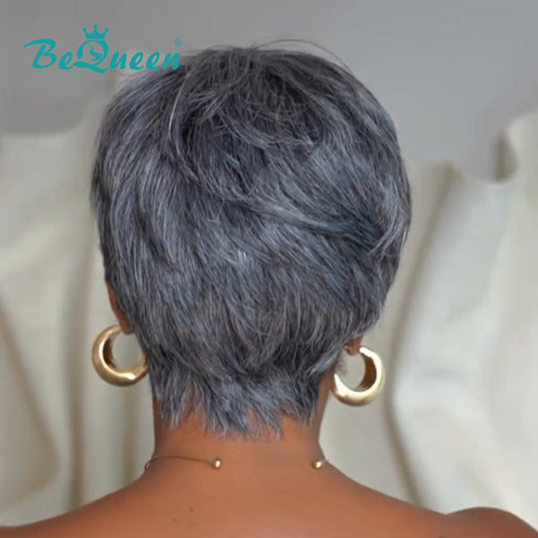 BeQueen Wig Luxurious Customized Wigs Bequeen Short Pixie Cut Human Hair Wig