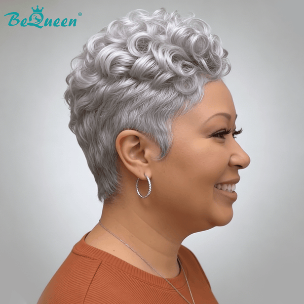 BeQueen Wig Luxurious Customized Wigs Bequeen SNP Frontal Lace Pixie Wig