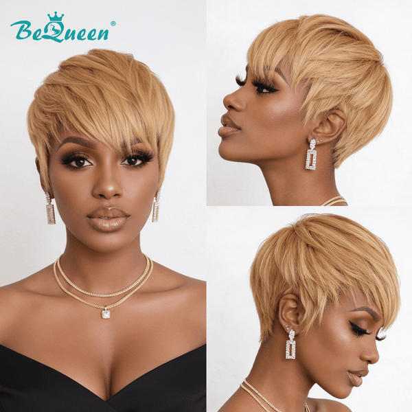 BeQueen Wig PIXIE WIGS Bequeen Sun-Kissed Golden Blonde Wig