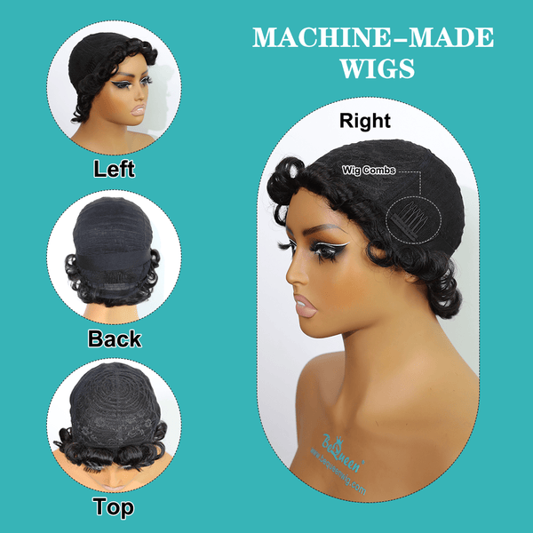 BeQueen Wig PIXIE WIGS Bequeen Sunset Dark Orange Wave Pixie Wig