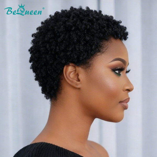 BeQueen Wig PIXIE WIGS Bequeen Vibrant Cut Elegance Pixie Lace Natrual Balck Wig -1