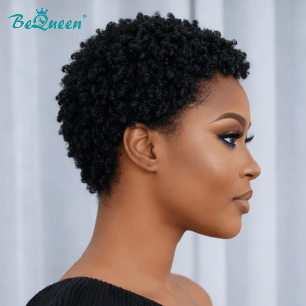 BeQueen Wig PIXIE WIGS Bequeen Vibrant Cut Elegance Pixie Lace Natrual Balck Wig -1