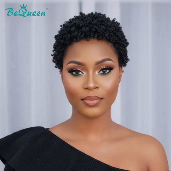 BeQueen Wig PIXIE WIGS Bequeen Vibrant Cut Elegance Pixie Lace Natrual Balck Wig -1