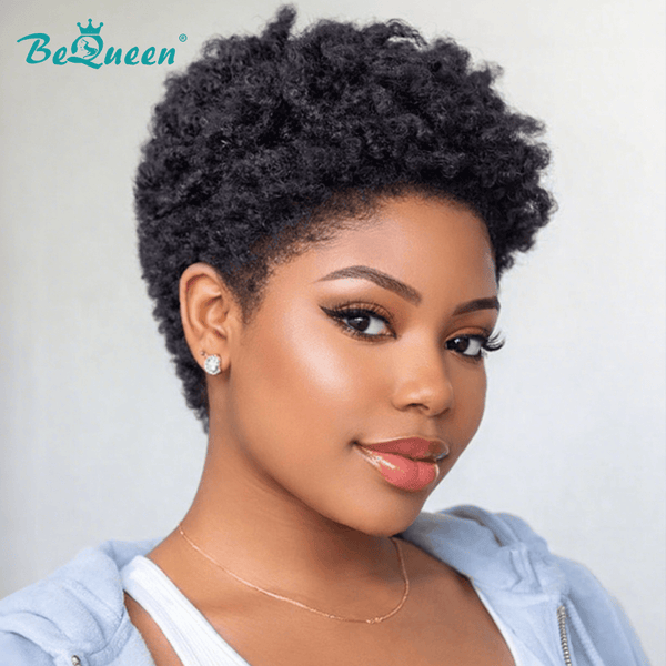 BeQueen Wig PIXIE WIGS Bequeen Vibrant Cut Elegance Pixie Lace Natrual Balck Wig-2