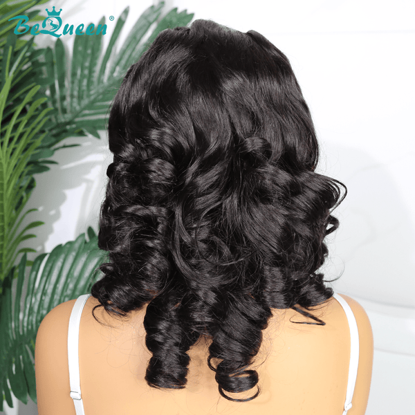 BeQueenWig Sexy Braid Lace Wig Bequeen 100% Human Hair Natural Black Braid Wig