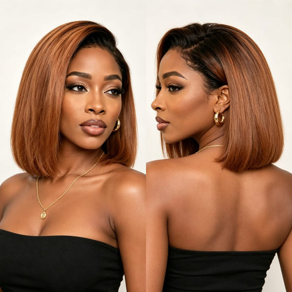 BeQueenWig Glueless Lace Wig Bequeen 13X4 Lace 1B Root Kinky Glueless Customized Wig