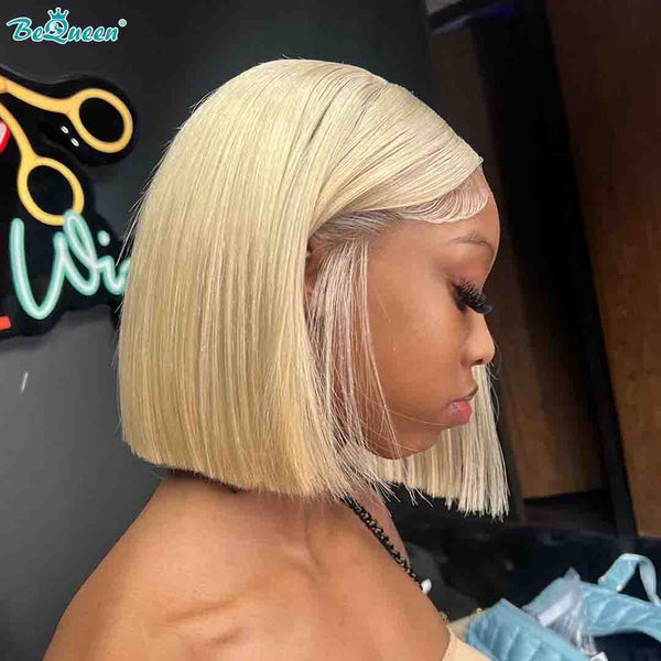 BeQueenWig BEQUEEN 13x4 Lace Front Wig 613 Straight Bob Wig