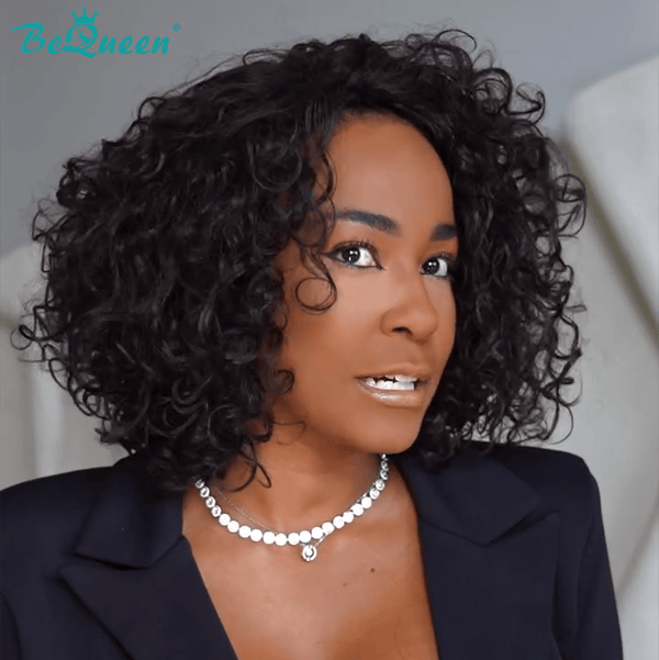 BeQueenWig No Lace Wig Bequeen 1B Curly No Lace Wig