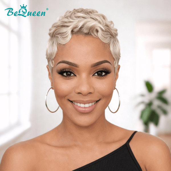 BeQueenWig PIXIE WIGS Bequeen 613 Side Part Pixie Lace Wig