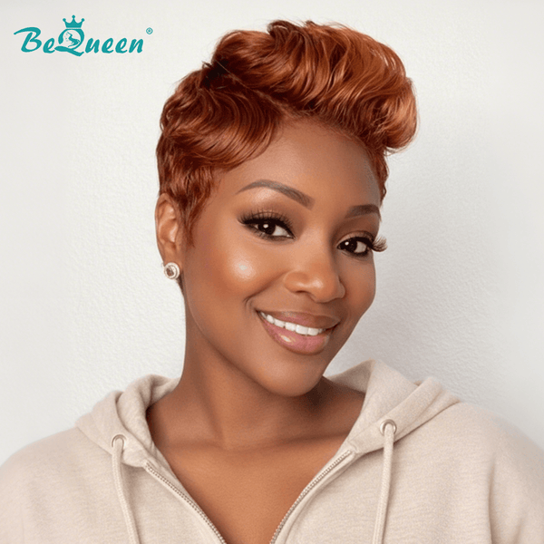 BeQueenWig PIXIE WIGS Bequeen Brown Color Special Style Lace Wig