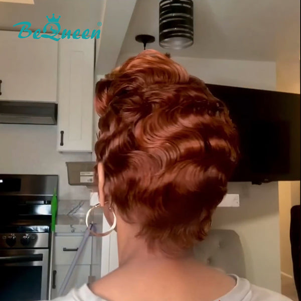 BeQueenWig PIXIE WIGS Bequeen Brown Color Special Style Lace Wig