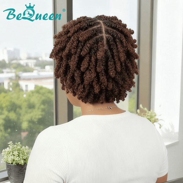 BeQueenWig Sexy Braid Lace Wig BeQueen Chocolate Corkscrew Braided Wig