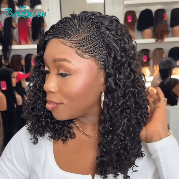 BeQueenWig Sexy Braid Lace Wig Bequeen Curly Sexy Braid Frontal Lace Long Wig-2