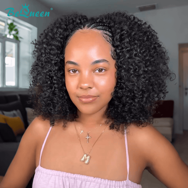 BeQueenWig Sexy Braid Lace Wig Bequeen Cute Braid 100% Human Hair Bob Wig