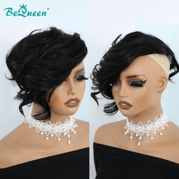 BeQueenWig TOPPER & MOHAWK Bequeen Fashion Wave Natural Black Topper
