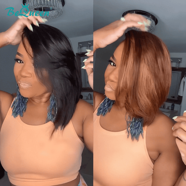 BeQueenWig TOPPER & MOHAWK Bequeen Half Bob Machine Made Topper