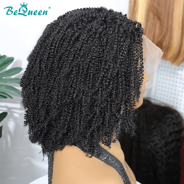BeQueenWig Sexy Braid Lace Wig Bequeen Kinky Black 100% Human Hair Braided Wig