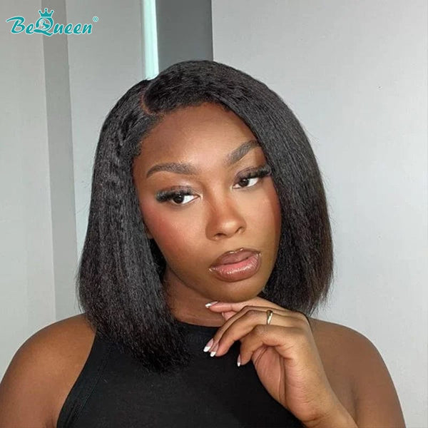 BeQueenWig Glueless Lace Wig Bequeen Kinky Straight With Natural Hairline Glueless Wig