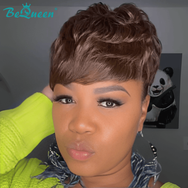 BeQueenWig TOPPER & MOHAWK Black / blond / brown Bequeen Machine Made 6*9 Topper